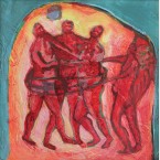 the Men in the fiery furnace with the Angel