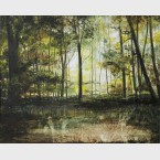 Woodland Light oil on wood 104x81cm